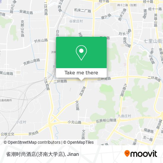 雀潮时尚酒店(济南大学店) map