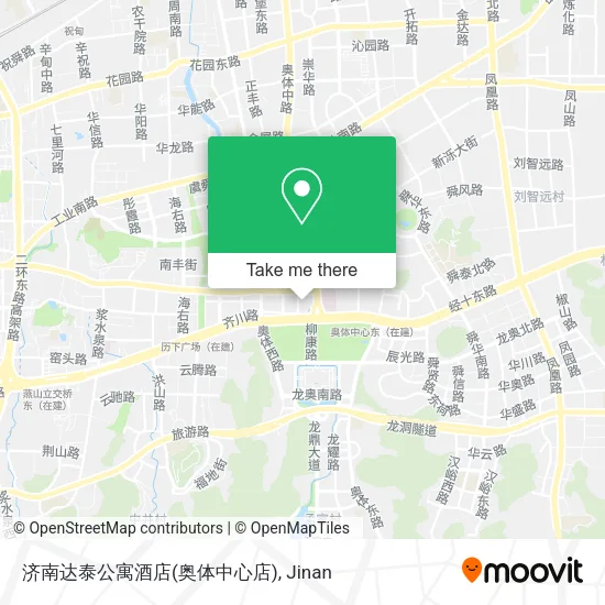 济南达泰公寓酒店(奥体中心店) map