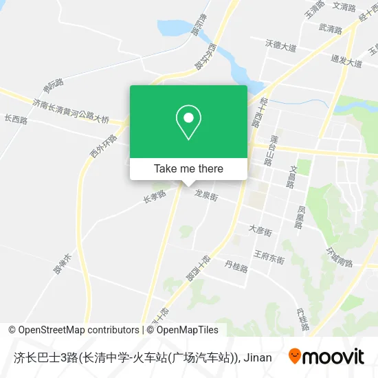 济长巴士3路(长清中学-火车站(广场汽车站)) map