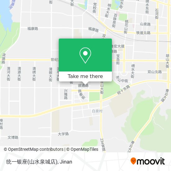 统一银座(山水泉城店) map