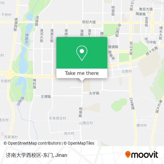济南大学西校区-东门 map