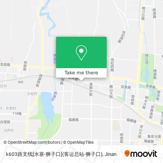 k603路支线[水寨-狮子口](客运总站-狮子口) map