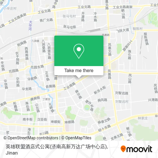 英雄联盟酒店式公寓(济南高新万达广场中心店) map