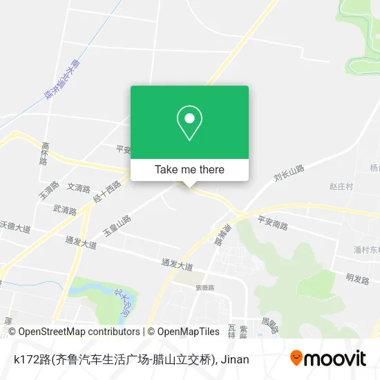 k172路(齐鲁汽车生活广场-腊山立交桥) map