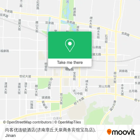 尚客优连锁酒店(济南章丘天泉商务宾馆宝岛店) map