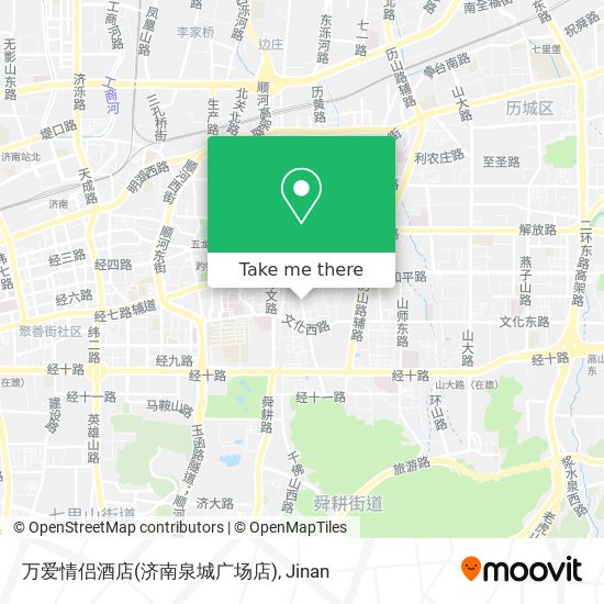 万爱情侣酒店(济南泉城广场店) map