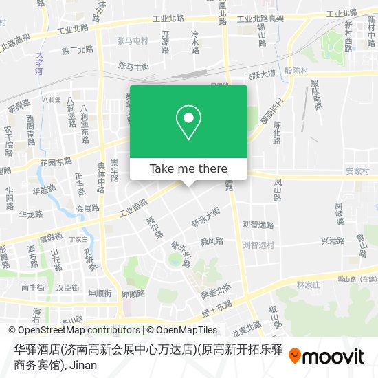 华驿酒店(济南高新会展中心万达店)(原高新开拓乐驿商务宾馆) map