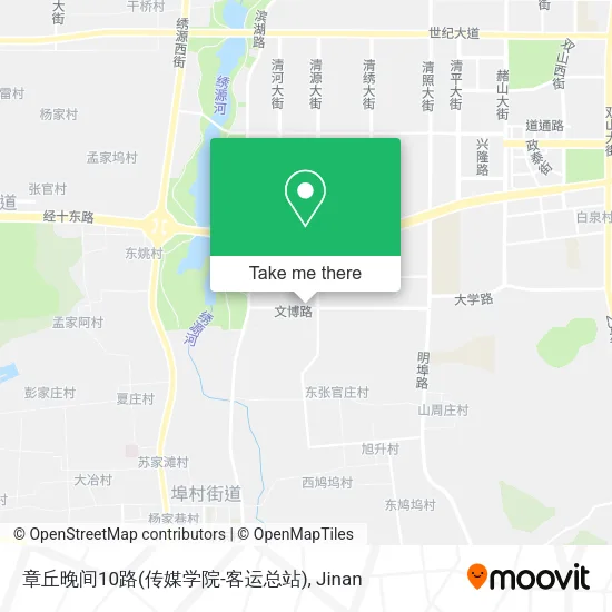 章丘晚间10路(传媒学院-客运总站) map