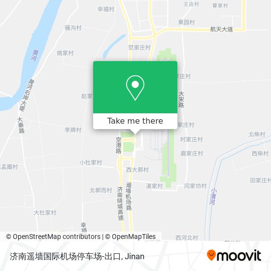 济南遥墙国际机场停车场-出口 map