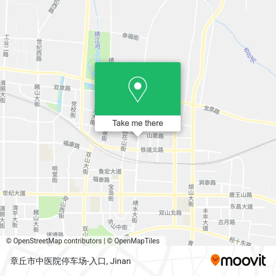 章丘市中医院停车场-入口 map