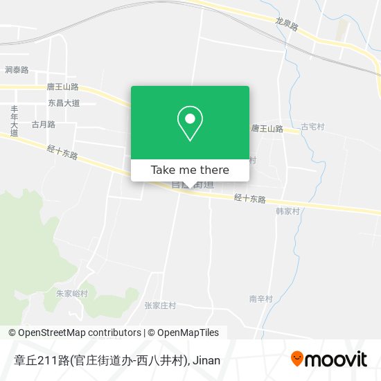章丘211路(官庄街道办-西八井村) map