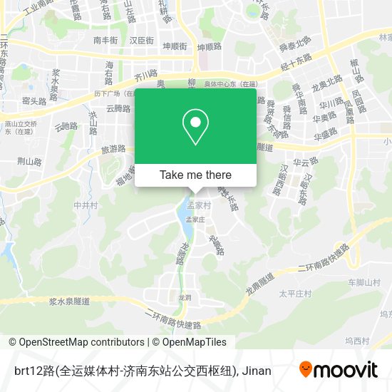 brt12路(全运媒体村-济南东站公交西枢纽) map