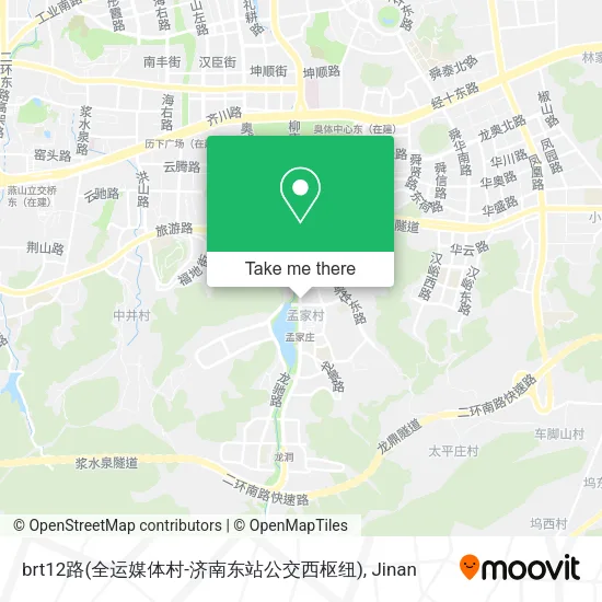 brt12路(全运媒体村-济南东站公交西枢纽) map