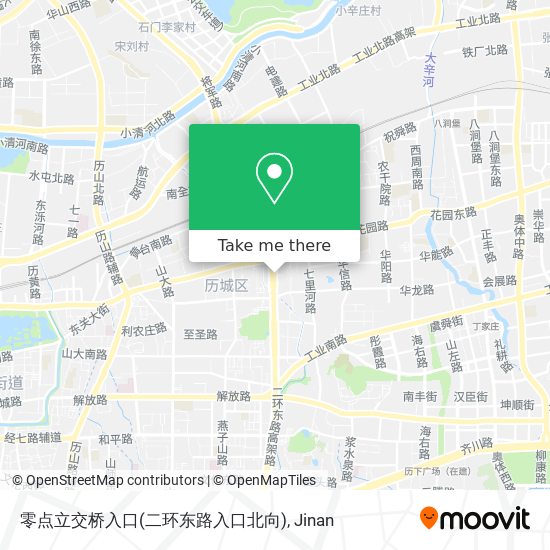 零点立交桥入口(二环东路入口北向) map
