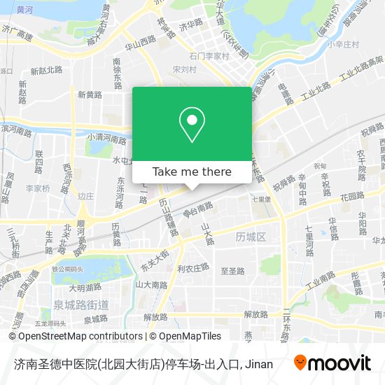 济南圣德中医院(北园大街店)停车场-出入口 map