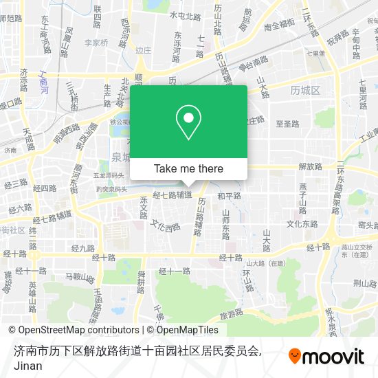 济南市历下区解放路街道十亩园社区居民委员会 map