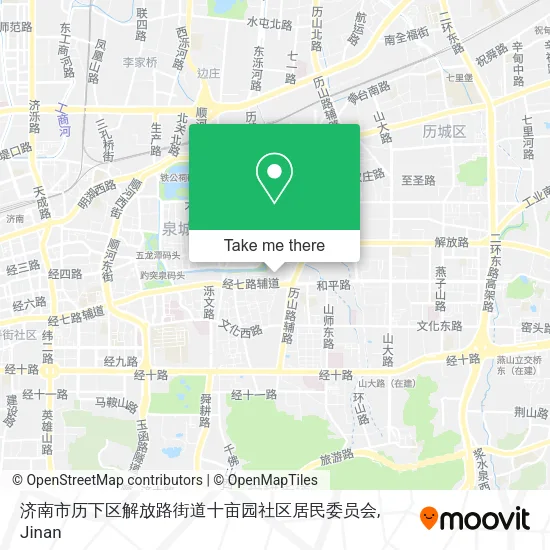 济南市历下区解放路街道十亩园社区居民委员会 map