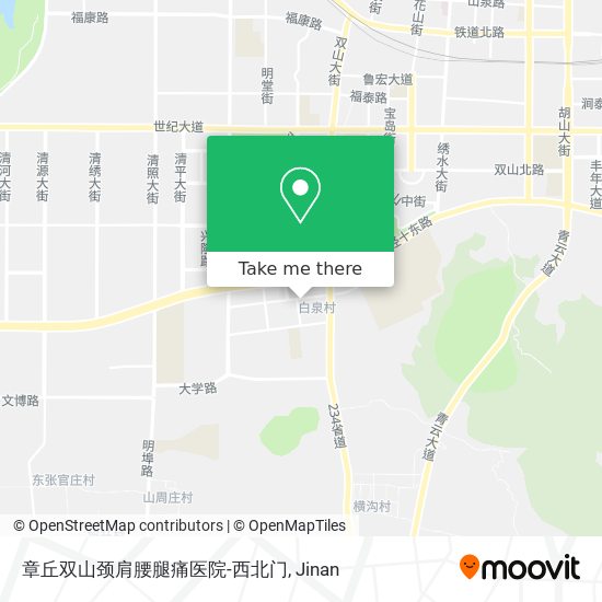 章丘双山颈肩腰腿痛医院-西北门 map