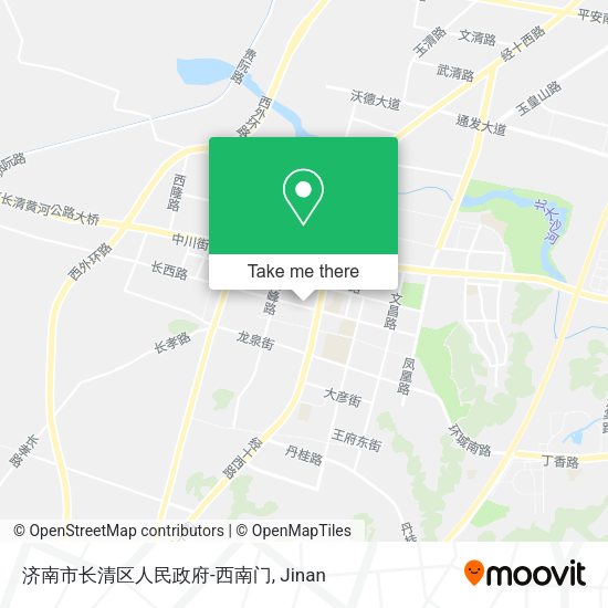 济南市长清区人民政府-西南门 map