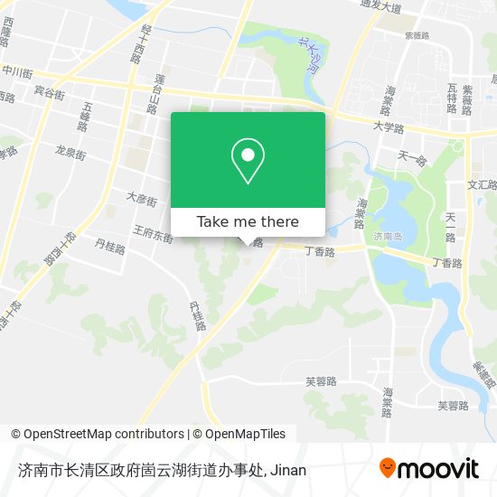 济南市长清区政府崮云湖街道办事处 map