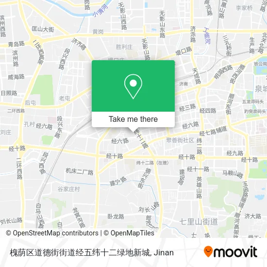 槐荫区道德街街道经五纬十二绿地新城 map