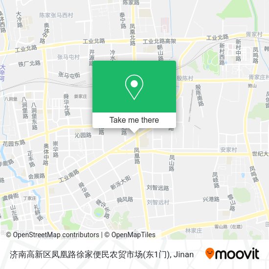 济南高新区凤凰路徐家便民农贸市场(东1门) map