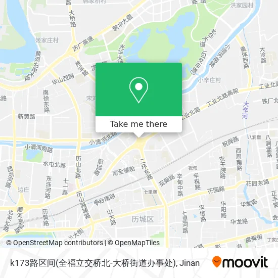 k173路区间(全福立交桥北-大桥街道办事处) map