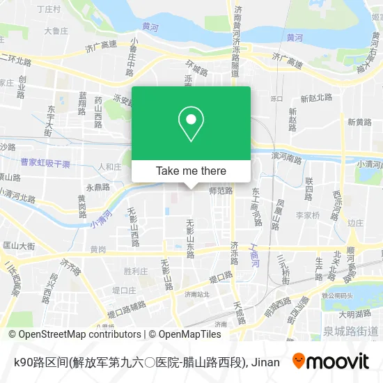 k90路区间(解放军第九六〇医院-腊山路西段) map