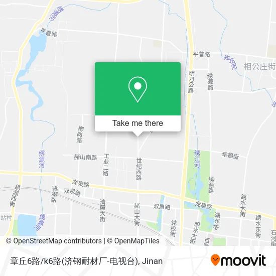 章丘6路/k6路(济钢耐材厂-电视台) map
