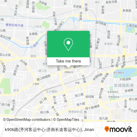 k906路(齐河客运中心-济南长途客运中心) map