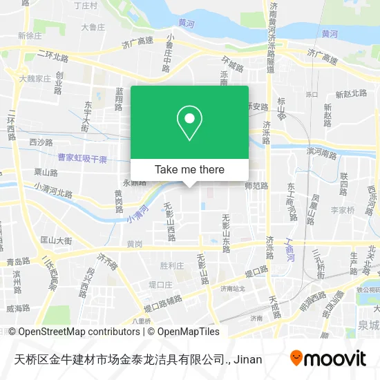 天桥区金牛建材市场金泰龙洁具有限公司. map