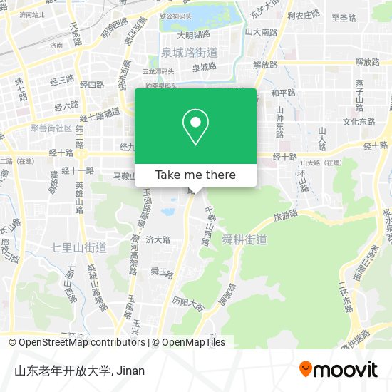 山东老年开放大学 map