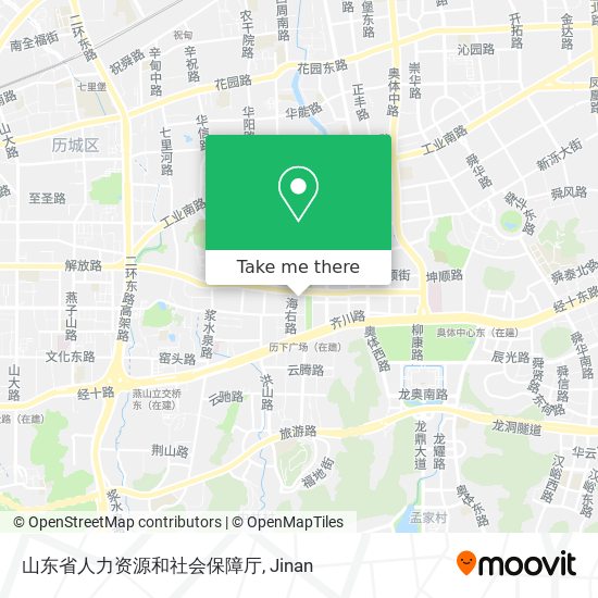 山东省人力资源和社会保障厅 map