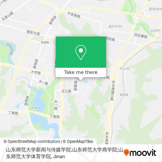 山东师范大学新闻与传媒学院;山东师范大学商学院;山东师范大学体育学院 map