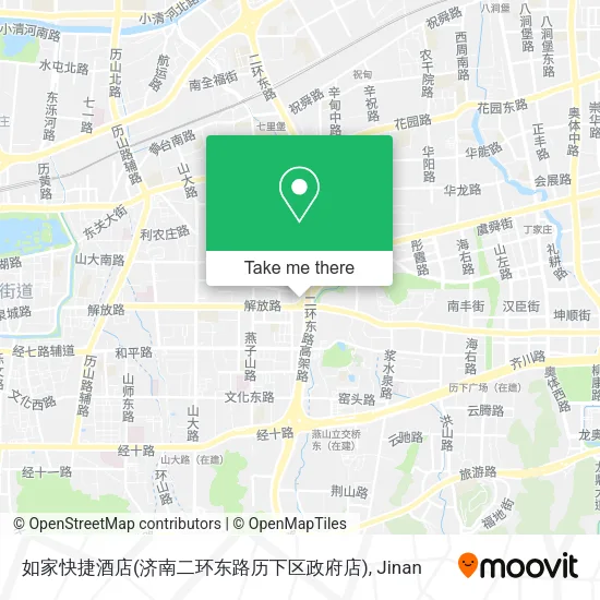 如家快捷酒店(济南二环东路历下区政府店) map