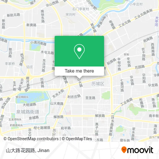 山大路花园路 map