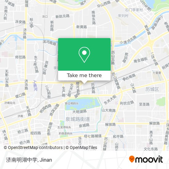 济南明湖中学 map