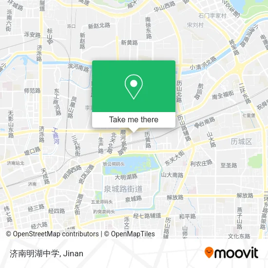 济南明湖中学 map