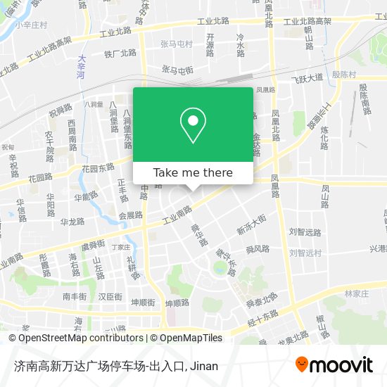 济南高新万达广场停车场-出入口 map