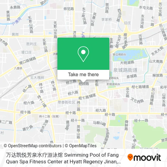 万达凯悦芳泉水疗游泳馆 Swimming Pool of Fang Quan Spa Fitness Center at Hyatt Regency Jinan map
