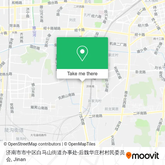 济南市市中区白马山街道办事处-后魏华庄村村民委员会 map