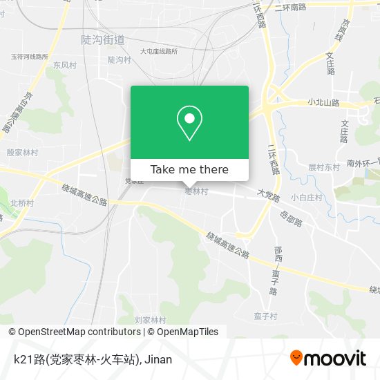 k21路(党家枣林-火车站) map