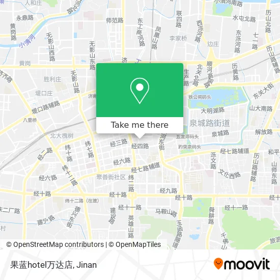 果蓝hotel万达店 map
