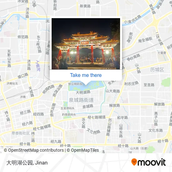 大明湖公园 map