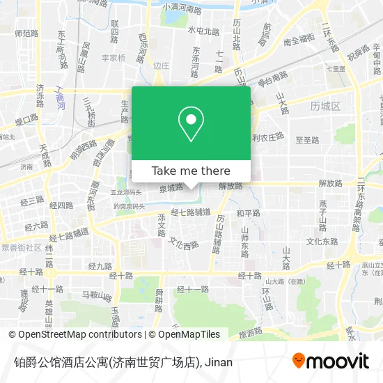 铂爵公馆酒店公寓(济南世贸广场店) map