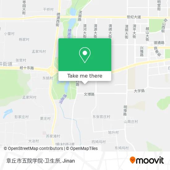 章丘市五院学院-卫生所 map