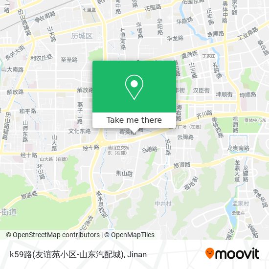 k59路(友谊苑小区-山东汽配城) map