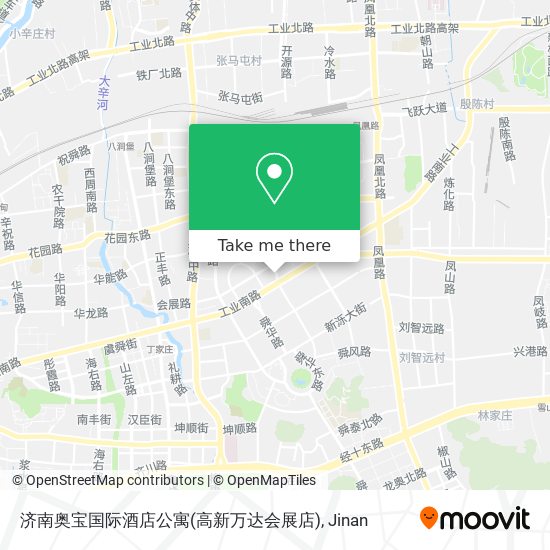 济南奥宝国际酒店公寓(高新万达会展店) map