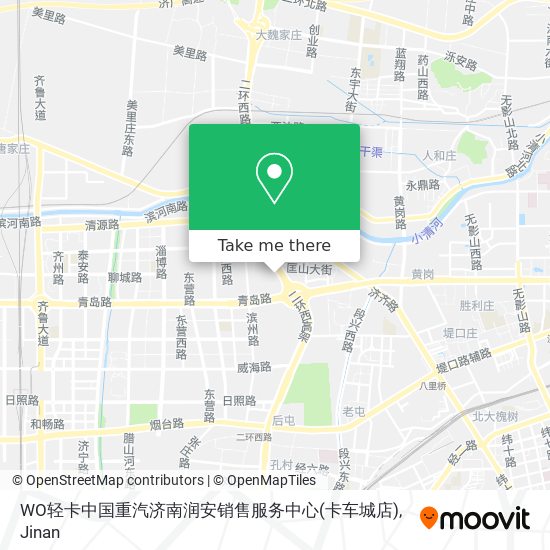 WO轻卡中国重汽济南润安销售服务中心(卡车城店) map
