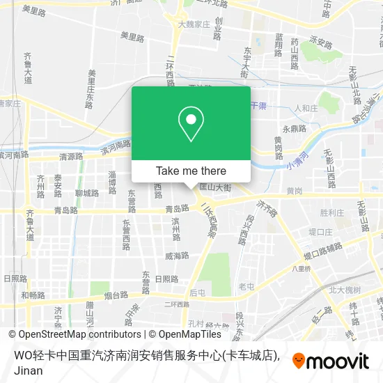 WO轻卡中国重汽济南润安销售服务中心(卡车城店) map